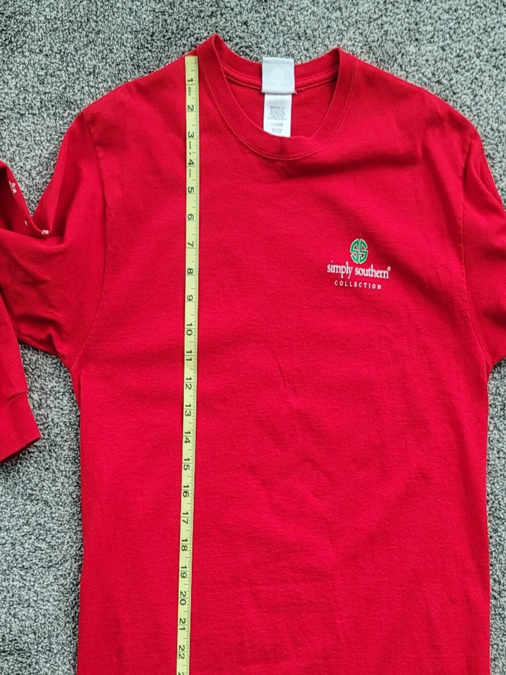 Ladies Simply Southern Red Long Sleeve Christmas Winter T-Shirt Large - Picture 9 of 10